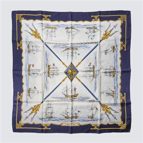 la marine en bois hermes|Hermes Silk Scarf La Marine en Bois by Hugo .